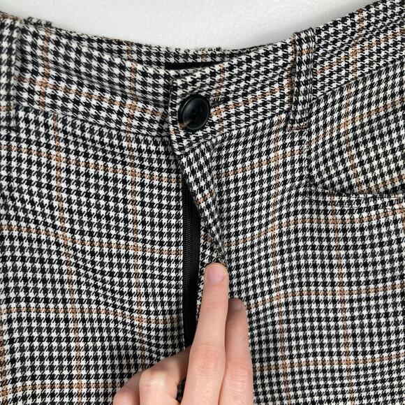 Urban Outfitters Womens Size 4 Gray Houndstooth Check Ankle Pant Office Academia - Picture 5 of 9